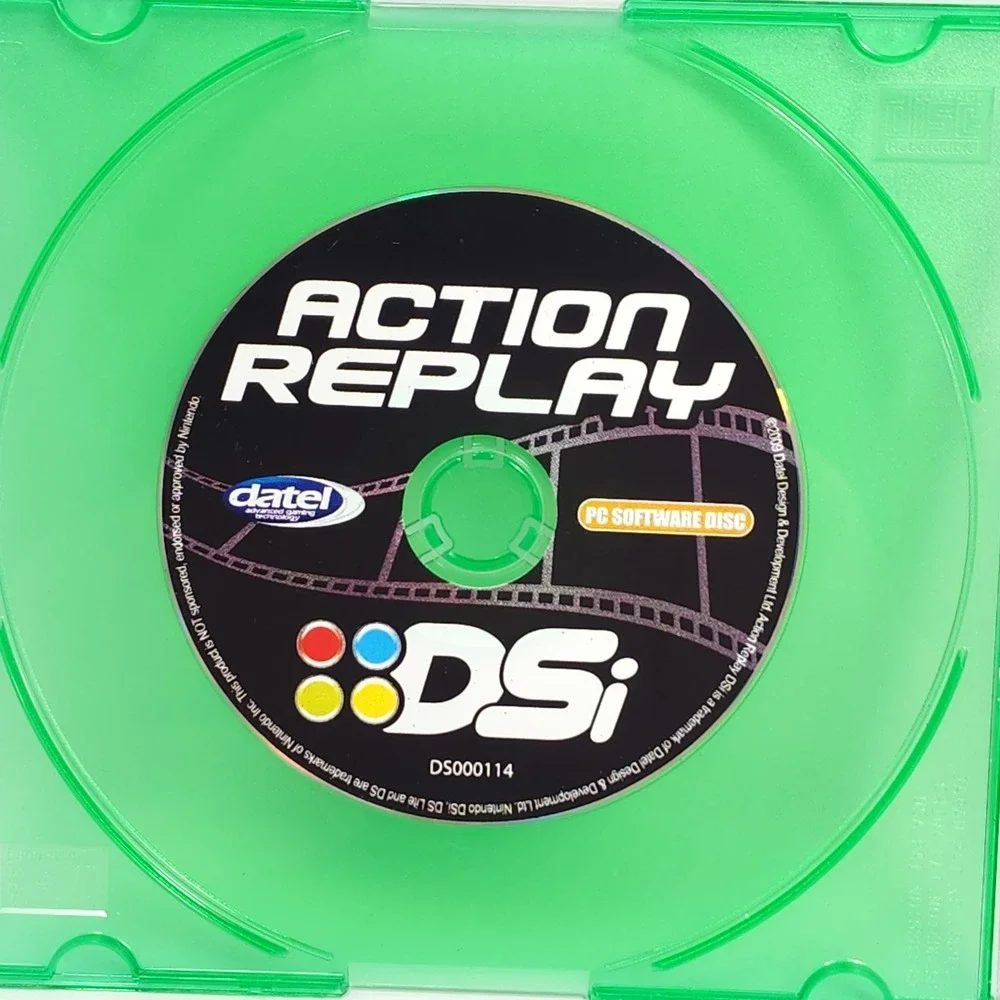 DSi Action Replay‎ Nintendo Software PC Datel DS000114, Disc, Manual.